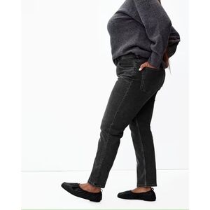 Everlane Jean 30 Ankle Original Cheeky Straight High Rise Washed Black Crop Zip